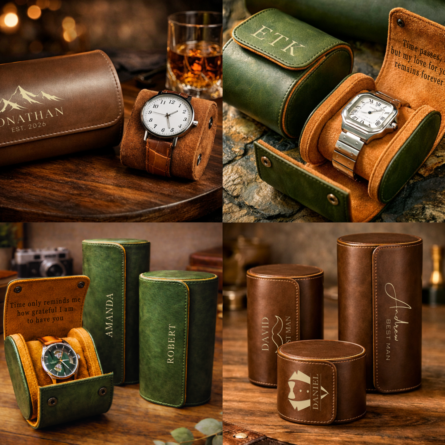 Personalized Leather Watch Case,Leather Watch Case