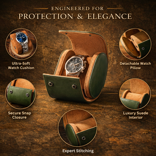 Personalized Leather Watch Case